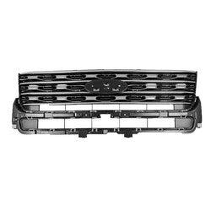 Ford Explorer Grille Silver With Chrome Base/Limited/Xlt Model - FO1200579-Partify Canada