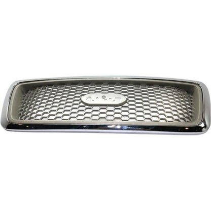 Ford F-150 Grille Chrome Frame With Champagne Honeycomb Lariat Model - FO1200427-Partify Canada