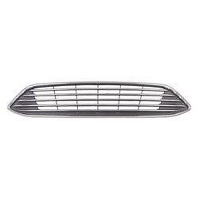2015-2018 Ford Focus Grille Black With Chrome Moulding With 5 Chrome Bars Titanium Model - FO1200563-Partify-Painted-Replacement-Body-Parts