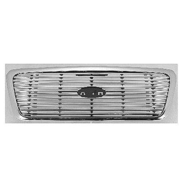 2007-2008 Ford Pickup Ford Lightduty Grille Chrome With Chrome Frame Lariat - FO1200502-Partify-Painted-Replacement-Body-Parts