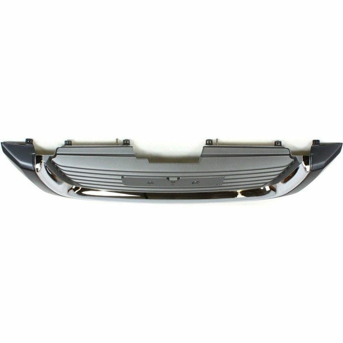 2002-2005 GMC Envoy Grille Without Head Lamp Washer Hole Black/Chrome Sle - GM1200465-Partify-Painted-Replacement-Body-Parts