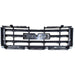 2007-2013 GMC Pickup GMC Sierra Hybrid Grille Matte Black 3 Horizontal Black Bars With Black Frame Exclude Denali - GM1200583-Partify-Painted-Replacement-Body-Parts
