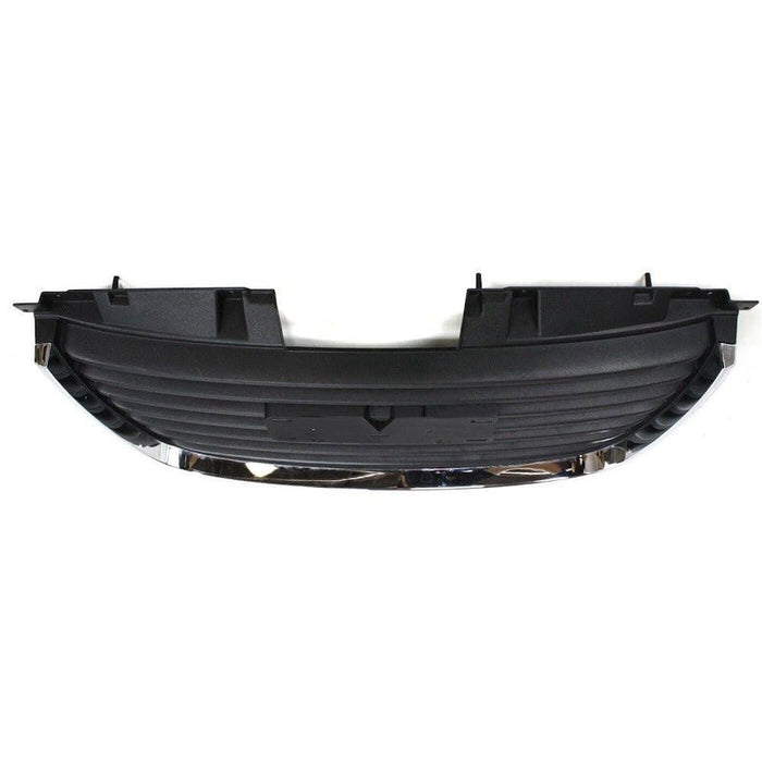 2007-2014 GMC Yukon Grille Without Denali Package Matte Black With Chrome Frame - GM1200576-Partify-Painted-Replacement-Body-Parts