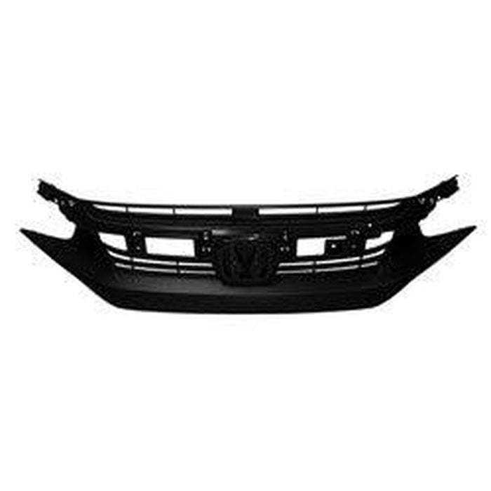 2016-2018 Honda Civic Coupe Grille Textured Black Exclude Si - HO1200231-Partify-Painted-Replacement-Body-Parts