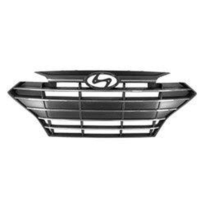 2019-2020 Hyundai Elantra Sedan Grille Black/Chrome Without Adaptive Cruise For USA Built Model - HY1200212-Partify-Painted-Replacement-Body-Parts