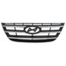 2009-2010 Hyundai Sonata Grille Chrome Black - HY1200152-Partify-Painted-Replacement-Body-Parts