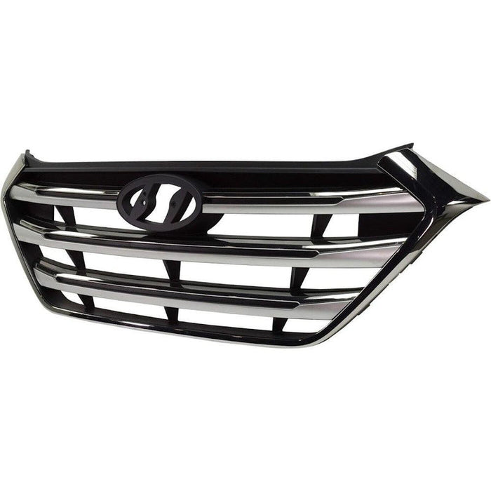2017-2018 Hyundai Tucson Grille With Silver Bars With Chrome Frame - HY1200209-Partify-Painted-Replacement-Body-Parts