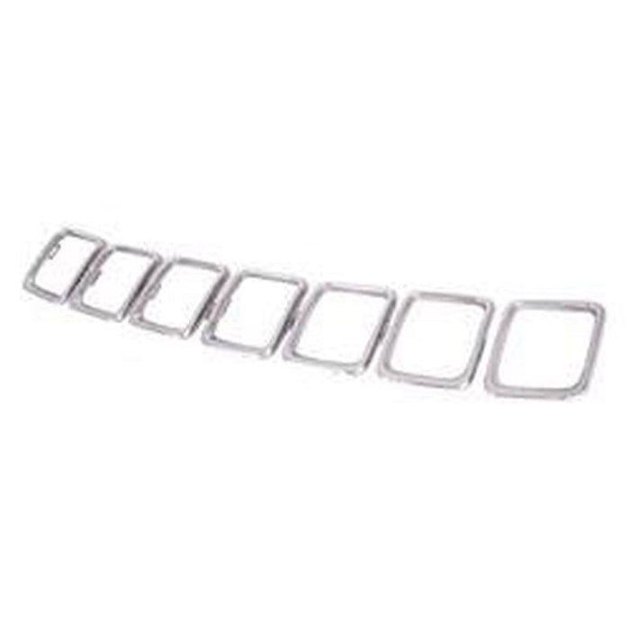 2017-2021 Jeep Compass Mp Grille Trim Ring Set Chrome 7 Piece - CH1210127-Partify-Painted-Replacement-Body-Parts
