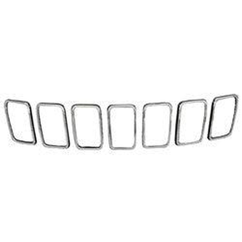 Jeep Grand Cherokee Grille Trim Ring Set Chrome 7 Piece Exclude Srt/Trackhawk - CH1210125-Partify Canada