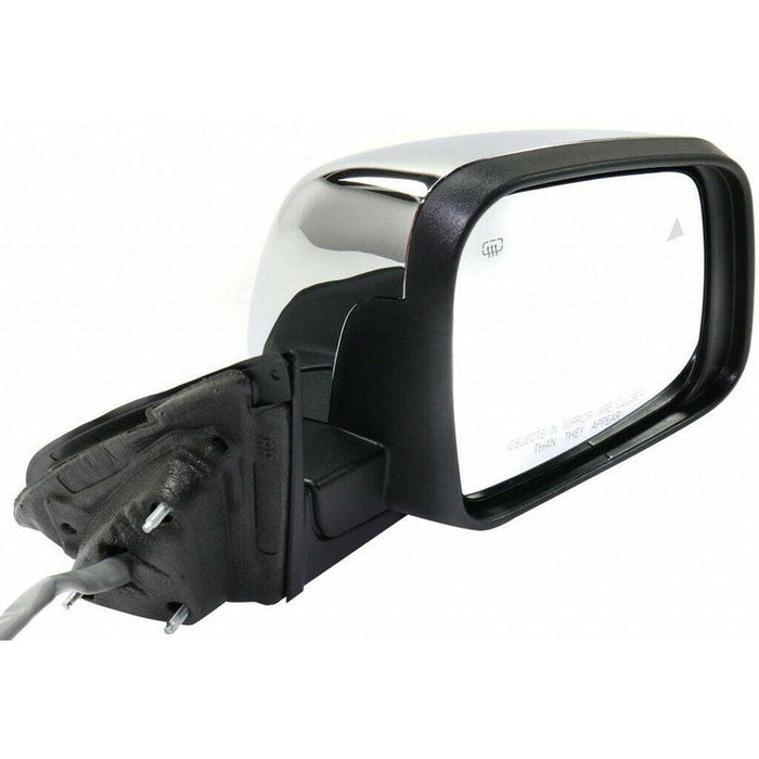 Jeep Grand Cherokee Passenger Side Door Mirror Power With Blind Spot Detection Without Dimming Chrome - CH1321416-Partify Canada
