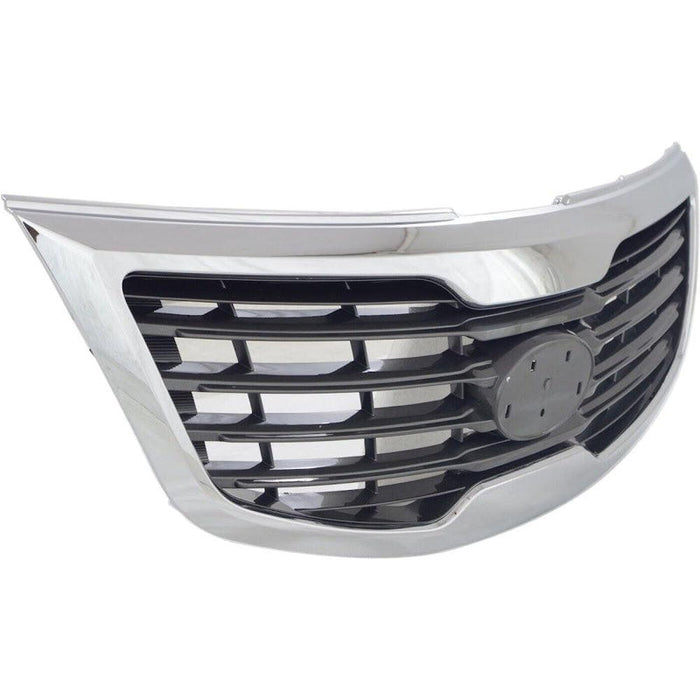 2011-2012 KIA Sportage Grille Paint Silver Gray With Chrome Moulding - KI1200147-Partify-Painted-Replacement-Body-Parts