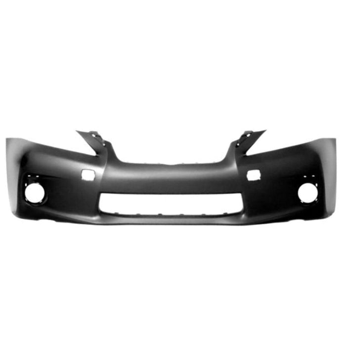 2011-2013 Lexus CT200h Non Sport Front Bumper Without Headlight Washer Holes & Without Sensor Holes - LX1000226-Partify-Painted-Replacement-Body-Parts
