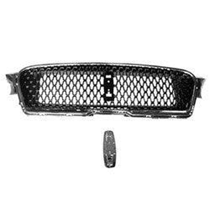 2017-2020 Lincoln MKZ Grille Gloss Black With Satin Frame/ Emblem Mount - FO1200614-Partify-Painted-Replacement-Body-Parts