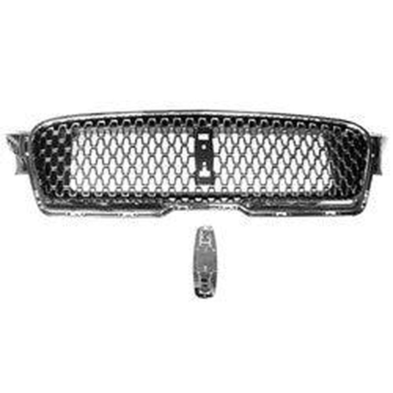 Lincoln MKZ Grille Silver Gray/PTM With Satin Frame/ Emblem Mount - FO1200615-Partify Canada