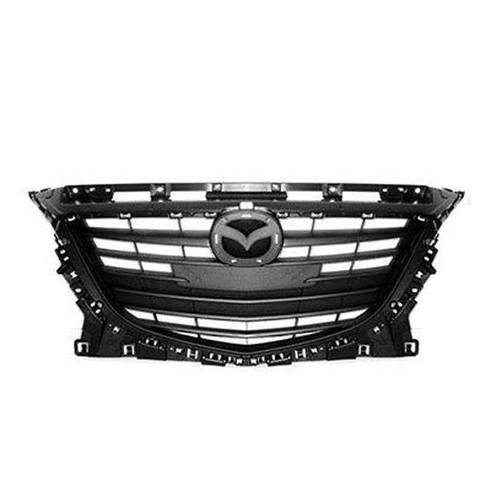 2014-2016 Mazda Mazda 3 Grille Textured Black - MA1200197-Partify-Painted-Replacement-Body-Parts