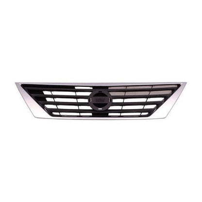 Nissan Versa Sedan Grille Black With Chrome Moulding - NI1200247-Partify Canada