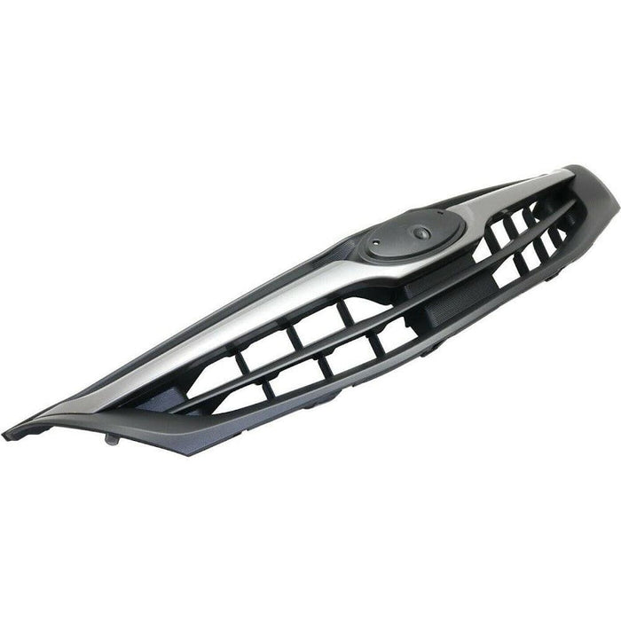 2010-2011 Subaru Impreza Grille Matte Black With Moulding Silver Gray - SU1200144-Partify-Painted-Replacement-Body-Parts