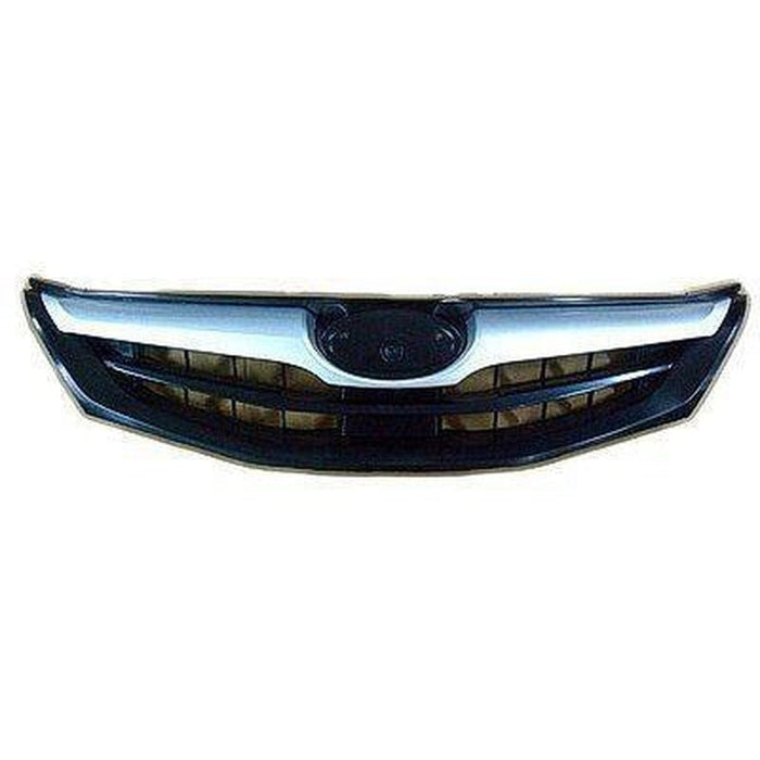 2010-2011 Subaru Impreza Grille Matte Black With Moulding Silver Gray - SU1200144-Partify-Painted-Replacement-Body-Parts