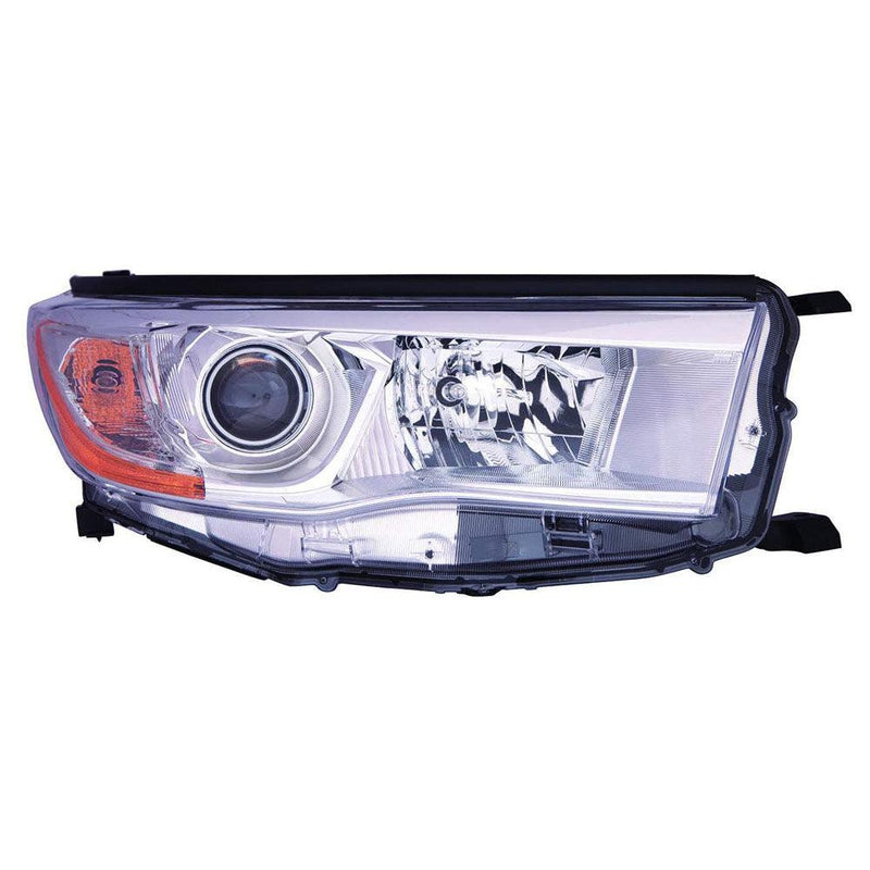 Toyota Highlander Headlight Passenger Side With Bright Chrome Bezel HQ - TO2503221-Partify Canada