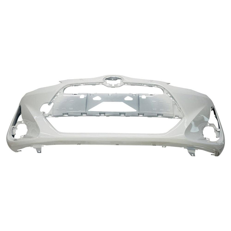 Toyota Prius C Front Bumper With Fog Light Holes & With Tow Hook & Without Sensor Holes - TO1000413-Partify Canada