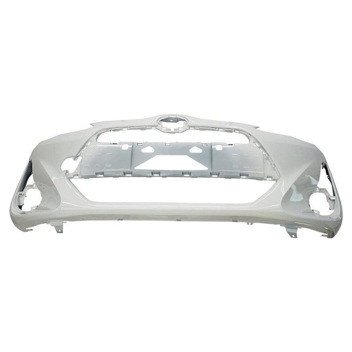 2015-2016 Toyota Prius C Front Bumper With Fog Light Holes & With Tow Hook & Without Sensor Holes - TO1000413-Partify-Painted-Replacement-Body-Parts
