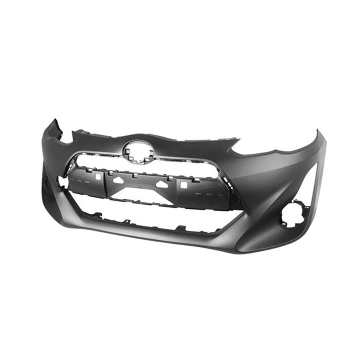 2015-2016 Toyota Prius C Front Bumper With Fog Light Holes & With Tow Hook & Without Sensor Holes - TO1000413-Partify-Painted-Replacement-Body-Parts