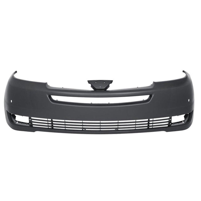 2004-2005 Toyota Sienna Front Bumper With Sensor Holes & Without Radar Cruise Control - TO1000270-Partify-Painted-Replacement-Body-Parts
