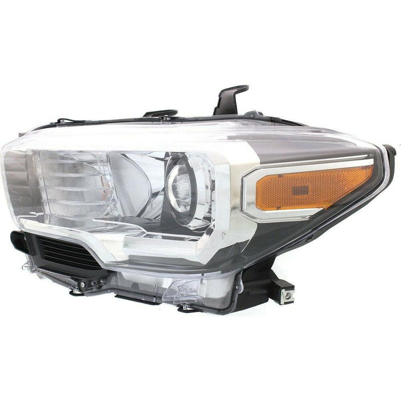 Toyota Tacoma 2WD Headlight Driver Side Halogen Black/Chrome Bezel With O Led Drl HQ - TO2502243-Partify Canada