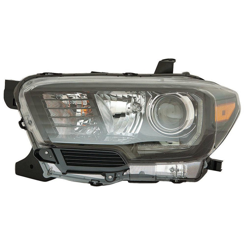 Toyota Tacoma 2WD Headlight Driver Side With Led Fog Lamp Black Bezel HQ - TO2502254-Partify Canada