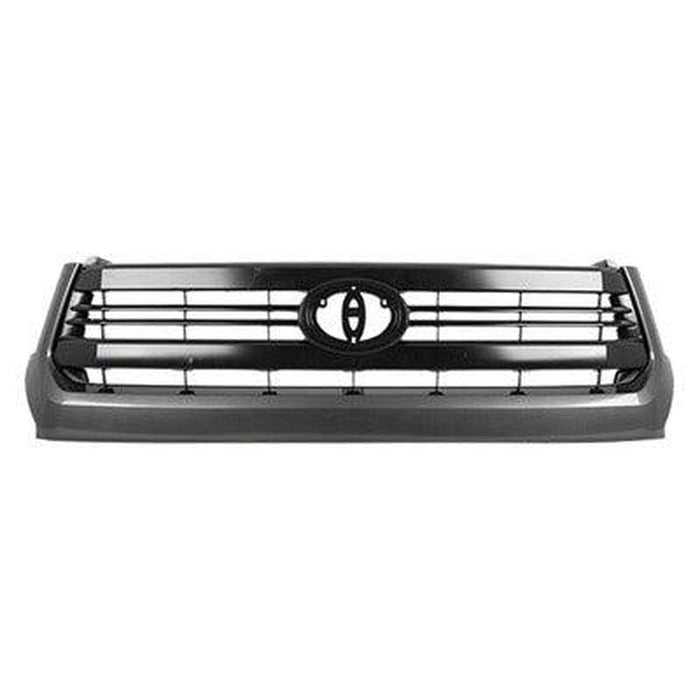 2014-2017 Toyota Tundra 4WD Grille Painted Black With Gray Moulding Sr Model - TO1200372-Partify-Painted-Replacement-Body-Parts