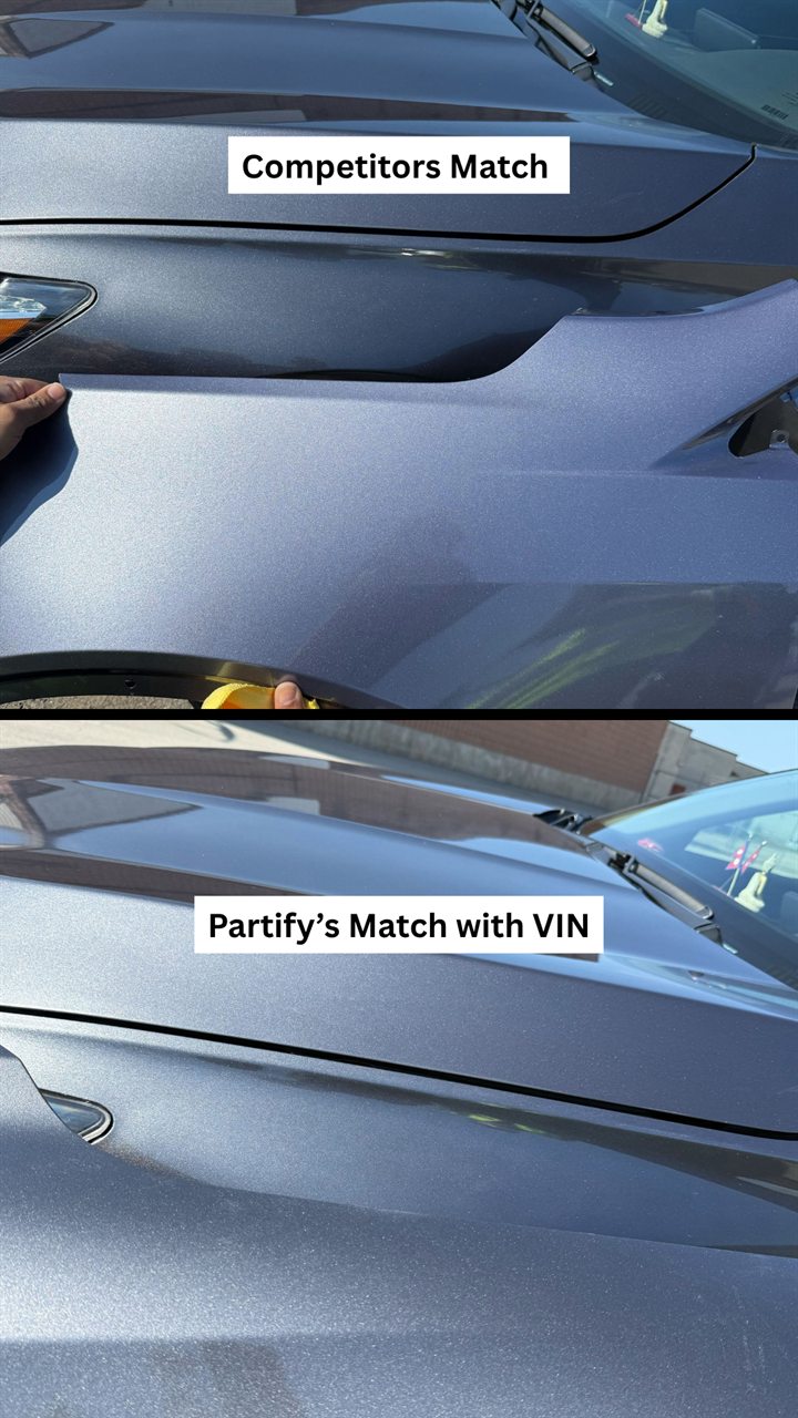 Vehicle paint match comparison example 3