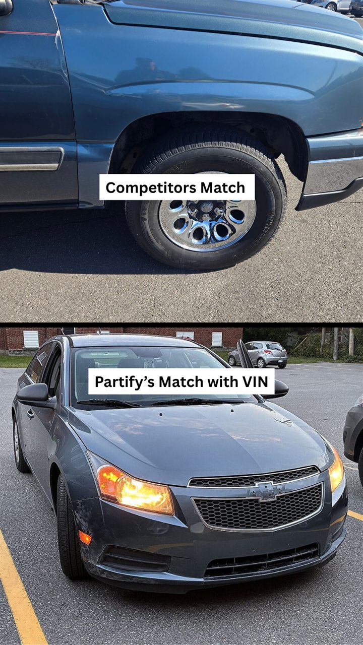 Vehicle paint match comparison example 4